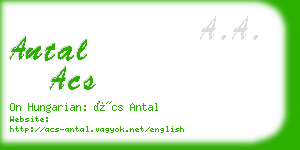 antal acs business card